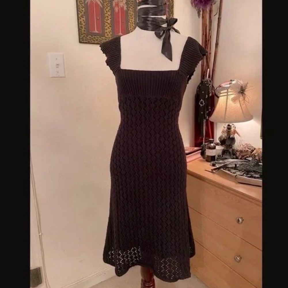 Anthropologie Moth crochet Midi Dress